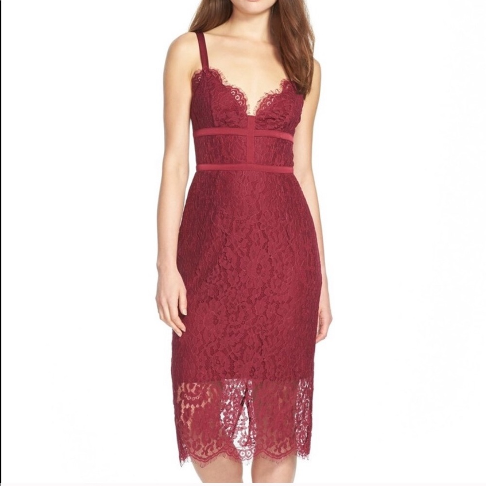 Keepsake Magenta Lace Dress